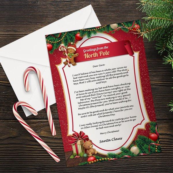 Red Santa Letter